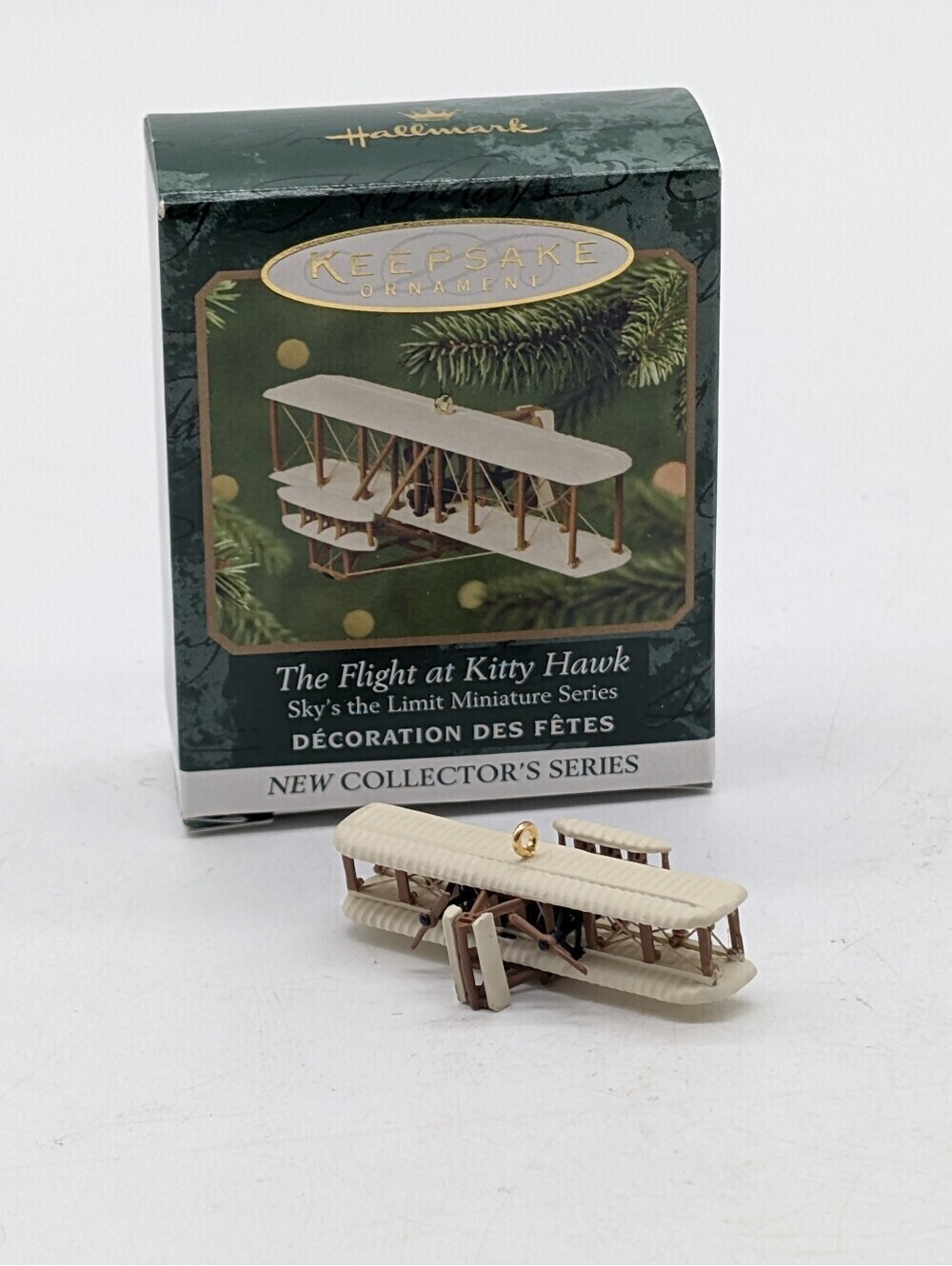 Vintage 2001 Hallmark Keepsake Miniature Ornament - The Flight at Kitty Hawk #1